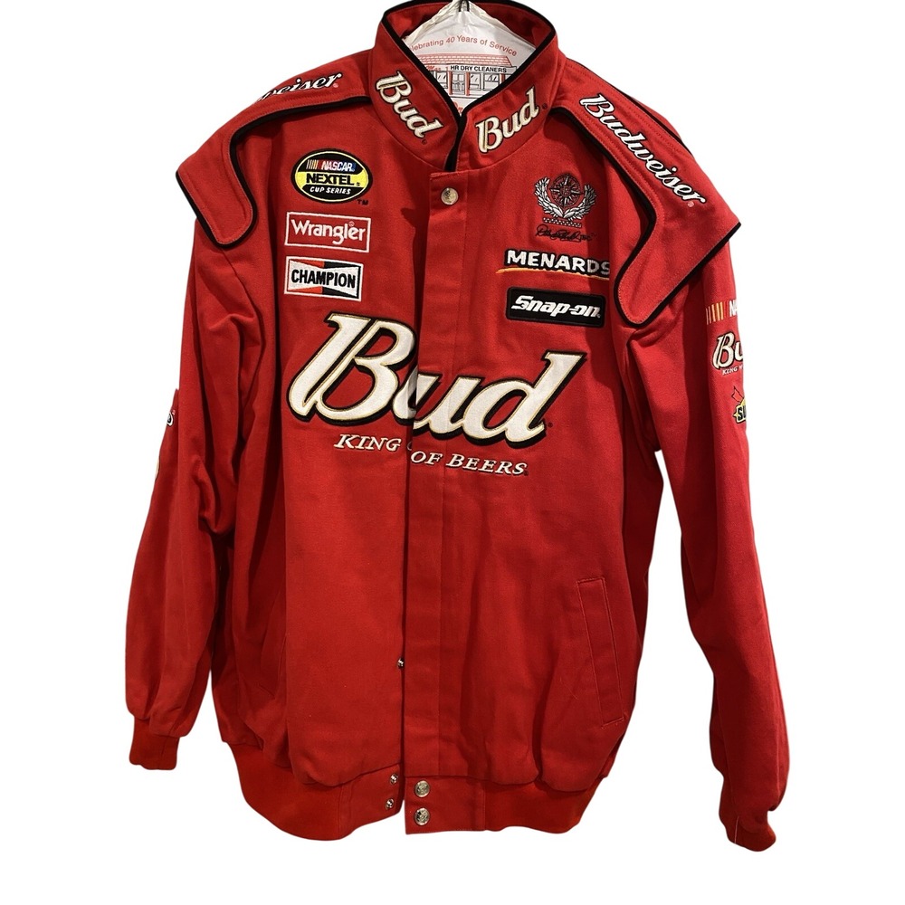 Vintage Chase Authentics NASCAR Dale Earnhardt Jr. Budweiser Jacket Sz XL NWT